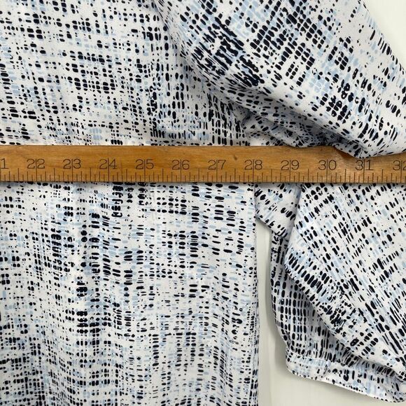 NYDJ Multicolor Split Neck Button Up 3/4 Sleeve Pintuck Blouse Size 3X NWT - Picture 9 of 10